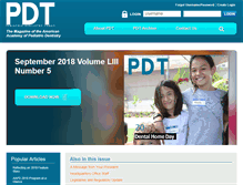 Tablet Screenshot of pediatricdentistrytoday.org